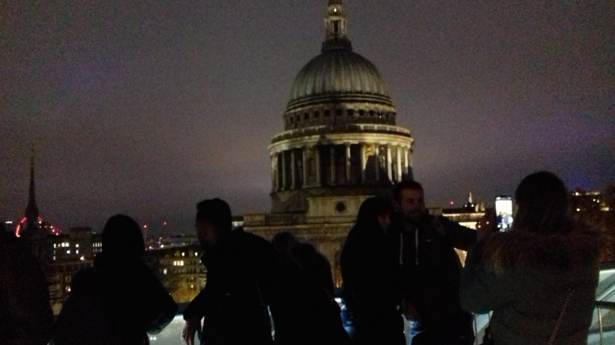 St. Paul's cathedral at night taken from the sky bar.
